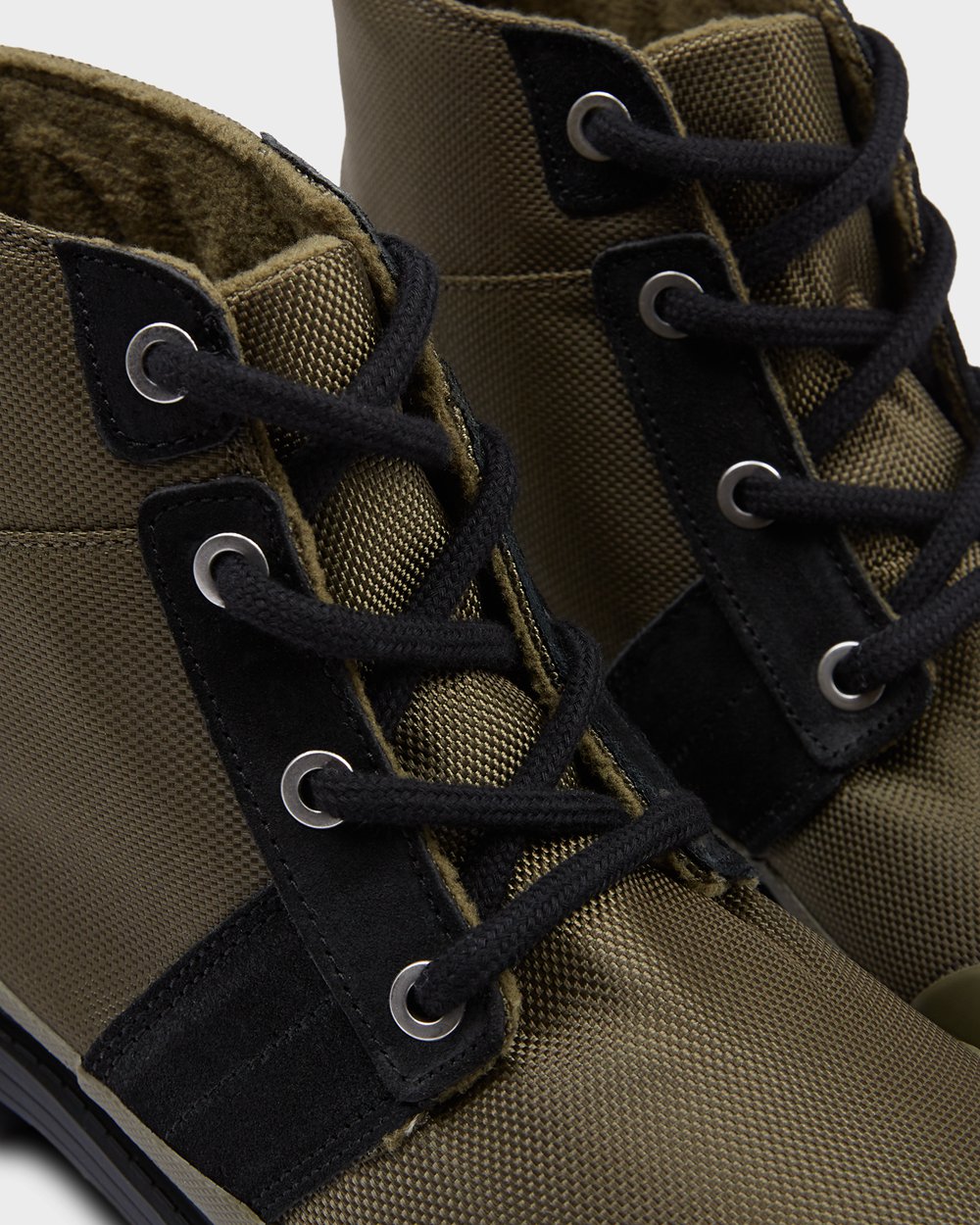 Mens Ankle Boots - Hunter Original Insulated Ankle (68JRISXGH) - Black/Olive